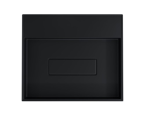 Раковина накладная прямоугольная, Uperwood Tanos Quartz 50 см, черная, "уголь"