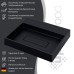 Раковина накладная прямоугольная, Uperwood Tanos Quartz 50 см, черная, "уголь"