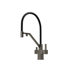 Смеситель для кухни SANCOS Loro SC4007GG с подключением фильтра для воды, вороненая сталь