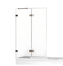 Шторка для ванны NEW TRENDY AVEXA GUNMETAL BRUSHED 110x150 L оружейная сталь