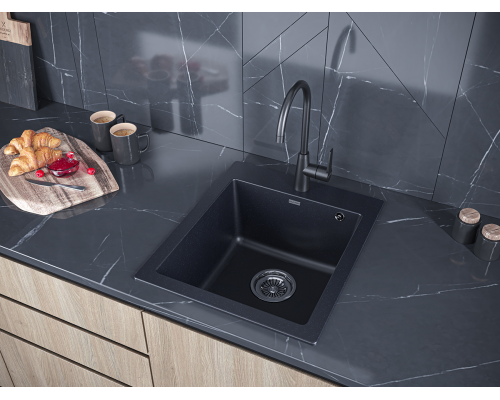 Кухонная мойка Paulmark Zemar 46 PM104651-BLM Черный металлик