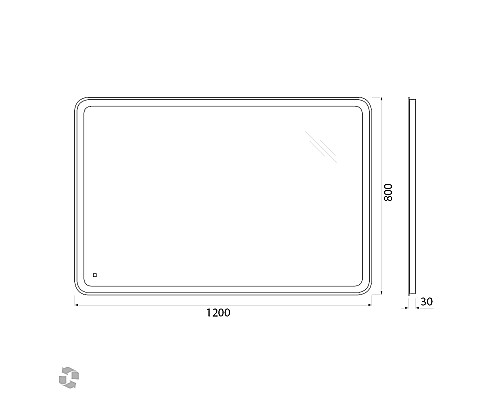 Зеркало BelBagno SPC-MAR-1200-800-LED-TCH Зеркало BelBagno SPC-MAR-1200-800-LED-TCH