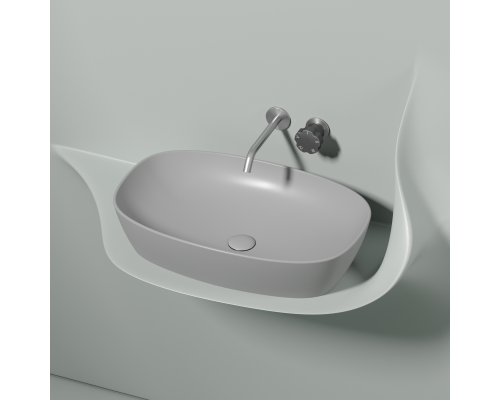 Чаша накладная овальная Ceramica Nova Element 60x38 Серый Матовый