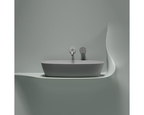 Чаша накладная овальная Ceramica Nova Element 60x38 Серый Матовый