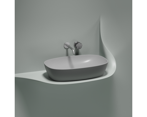 Чаша накладная овальная Ceramica Nova Element 60x38 Серый Матовый