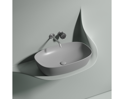 Чаша накладная овальная Ceramica Nova Element 60x38 Серый Матовый