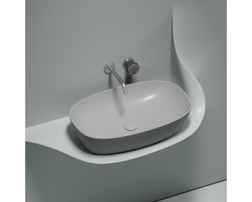 Чаша накладная овальная Ceramica Nova Element 60x38 Серый Матовый