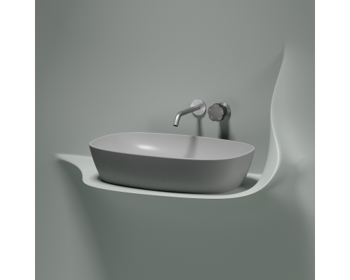 Чаша накладная овальная Ceramica Nova Element 60x38 Серый Матовый