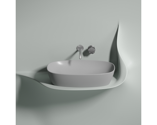 Чаша накладная овальная Ceramica Nova Element 60x38 Серый Матовый