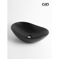 Черная матовая керамическая раковина Gid Bm9811