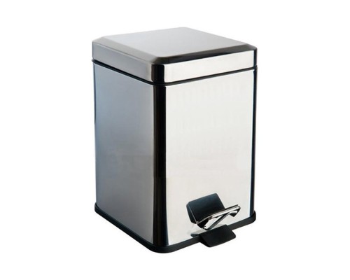 Ведро с крышкой и педалью Colombo Black&White 5л цвет хром