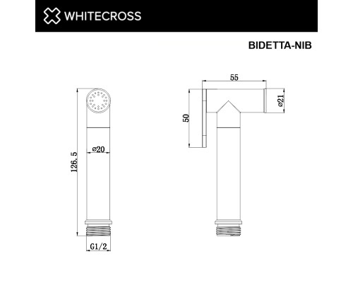 Лейка для биде WHITECROSS (брашированный никель)