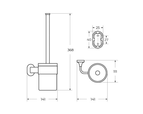 Ершик для унитаза Art&Max Ovale AM-E-4081 Хром