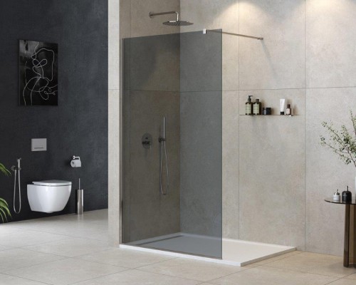 Душевая перегородка Cezares Liberta 110 LIBERTA-L-1-110-120-GR-Cr Хром серое