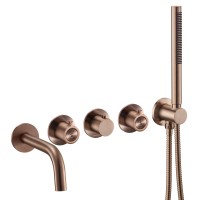 Смеситель термостатический для ванны встраиваемый Benesque Lumiere 11011506 бронза брашированная