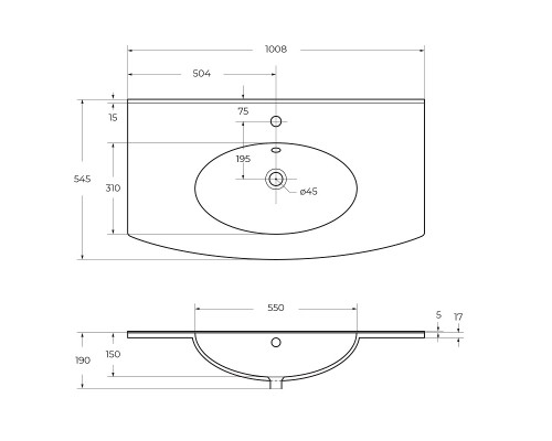 Керамическая раковина Cezares 50149