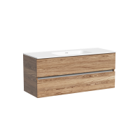 Тумба подвесная SANCOS Urban 1190х450х550, c двумя ящиками, дуб чарльстон UR120-1ECH