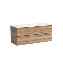 Тумба подвесная SANCOS Urban 1190х450х550, c двумя ящиками, дуб чарльстон UR120-1ECH