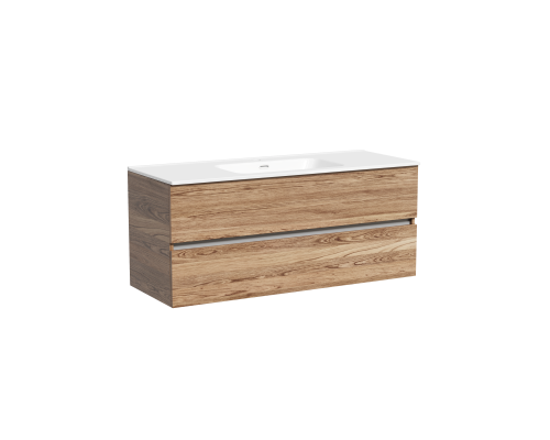 Тумба подвесная SANCOS Urban 1190х450х550, c двумя ящиками, дуб чарльстон UR120-1ECH