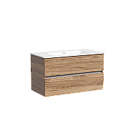 Тумба подвесная SANCOS Urban 990х450х550, c двумя ящиками, дуб чарльстон UR90ECH