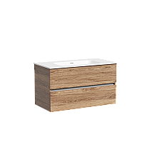 Тумба подвесная SANCOS Urban 990х450х550, c двумя ящиками, дуб чарльстон UR90ECH