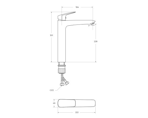 Смеситель для раковины BelBagno Due DUE-LMC-CRM-W0 Хром