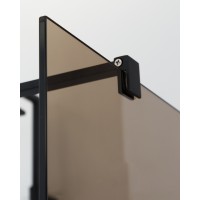 Душевая перегородка Cezares Liberta 100 LIBERTA-L-2-100-BR-NERO Черный матовый