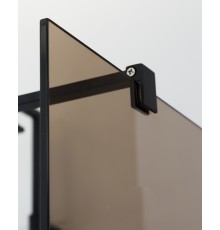 Душевая перегородка Cezares Liberta 100 LIBERTA-L-2-100-BR-NERO Черный матовый