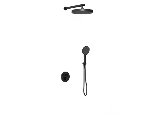 Душевой комплект Vincea Inspire VSFW-3I22MT2MB встраиваемый, термостат, 2 режима, черный