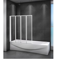 Шторка на ванну Cezares Relax 90 RELAX-V-4-90/140-C-Bi профиль Серый стекло прозрачное