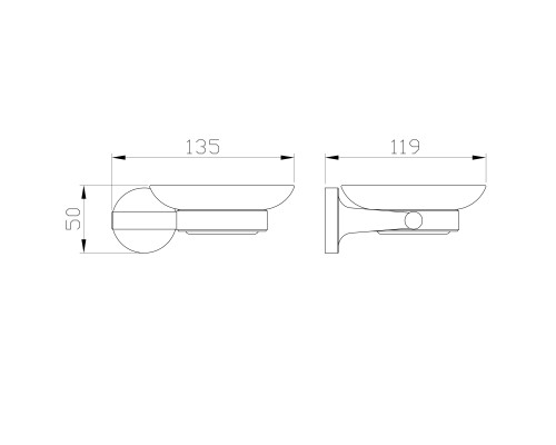 Мыльница с держателем WONZON & WOGHAN SIMPLE, Брашированное золото WW-6522-BG