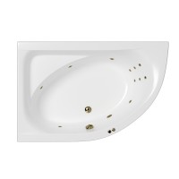 Ванна WHITECROSS Aquarella 170x110 (левая) "LINE" (бронза)