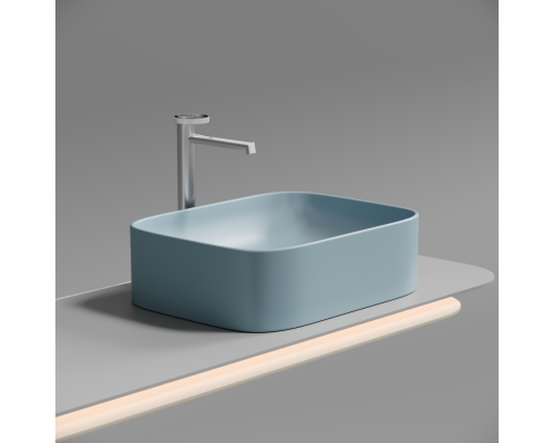 Чаша накладная прямоугольная Ceramica Nova Element 50x38 Голубой Матовый