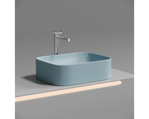 Чаша накладная прямоугольная Ceramica Nova Element 50x38 Голубой Матовый