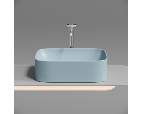 Чаша накладная прямоугольная Ceramica Nova Element 50x38 Голубой Матовый