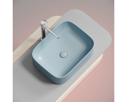 Чаша накладная прямоугольная Ceramica Nova Element 50x38 Голубой Матовый