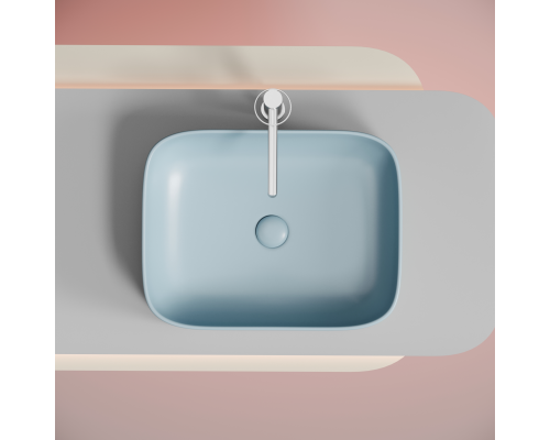 Чаша накладная прямоугольная Ceramica Nova Element 50x38 Голубой Матовый