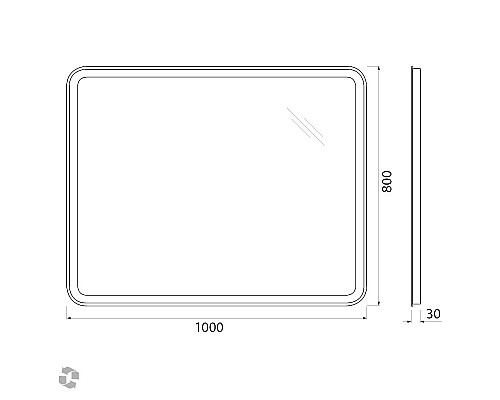 Зеркало BelBagno SPC-MAR-1000-800-LED-BTN Зеркало BelBagno SPC-MAR-1000-800-LED-BTN