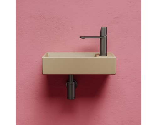 Рукомойник подвесной Ceramicanova капучино матовый Element 407x217x100