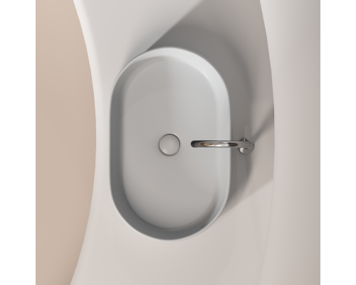 Чаша накладная овальная Ceramica Nova Element 60x38 Серый Матовый