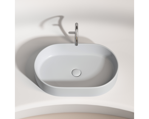 Чаша накладная овальная Ceramica Nova Element 60x38 Серый Матовый