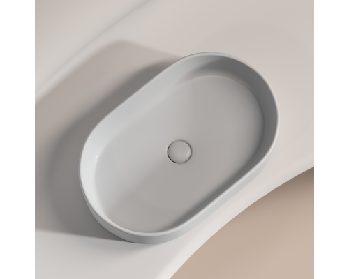 Чаша накладная овальная Ceramica Nova Element 60x38 Серый Матовый