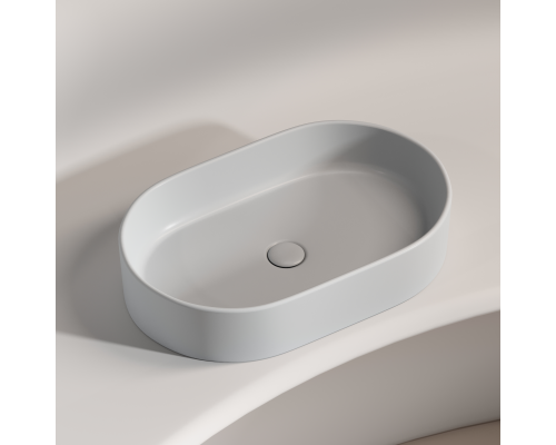 Чаша накладная овальная Ceramica Nova Element 60x38 Серый Матовый