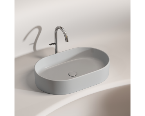 Чаша накладная овальная Ceramica Nova Element 60x38 Серый Матовый