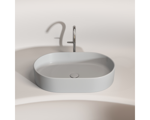 Чаша накладная овальная Ceramica Nova Element 60x38 Серый Матовый