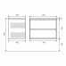 Тумба с раковиной 70 см, Uperwood Next Premium, белая/графит, 2 ящика