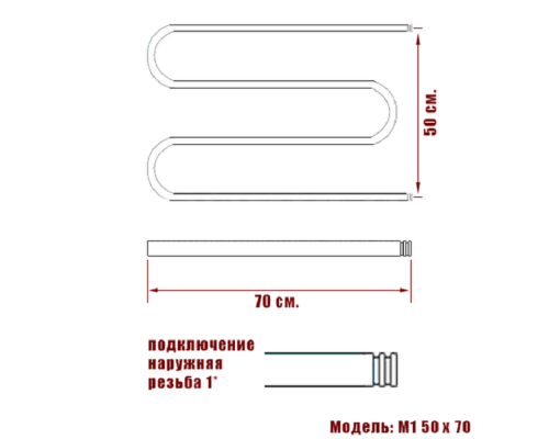 Полотенцесушитель Водяной Nika М1 50х70 1020-260