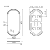 Зеркало для ванной комнаты Sancos Oval, фронтальная подсветка 450х900 с сенсором, OV45F