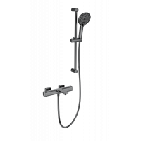 Смеситель для ванны с душевым гарнитуром и термостатом Wonzon&Woghand, Темный графит