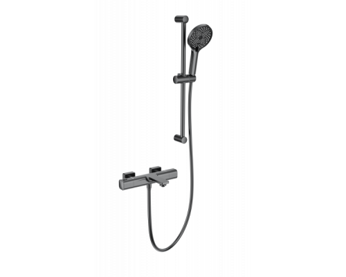 Смеситель для ванны с душевым гарнитуром и термостатом Wonzon&Woghand, Темный графит
